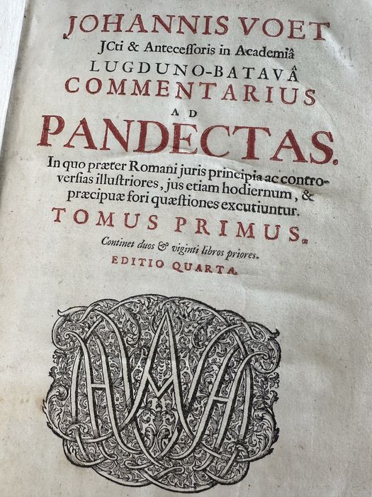 Prawo Rzymskie 1724 starodruk