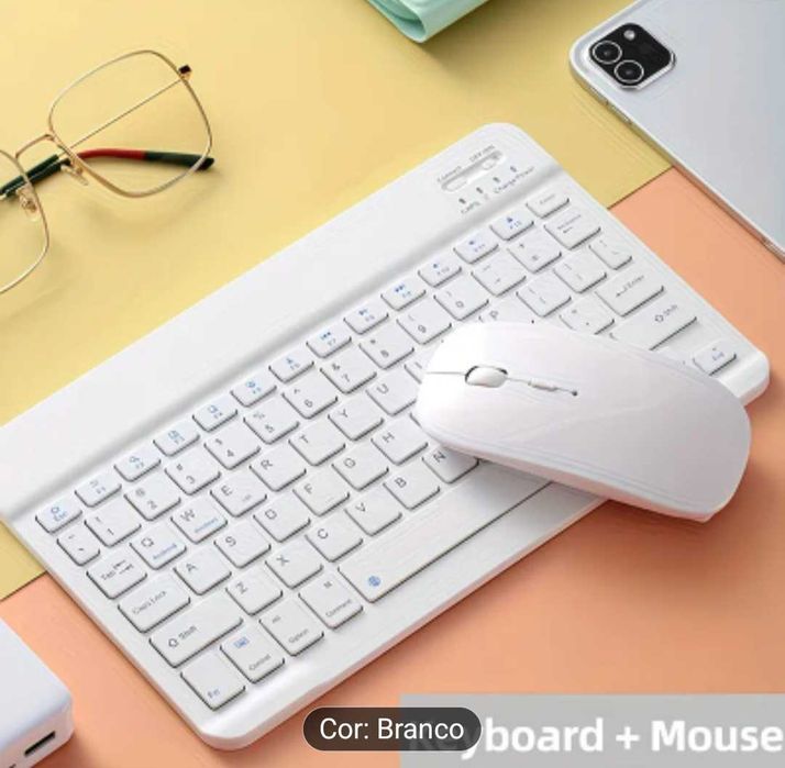 Mouse&keyboard bluetooth recarregavel