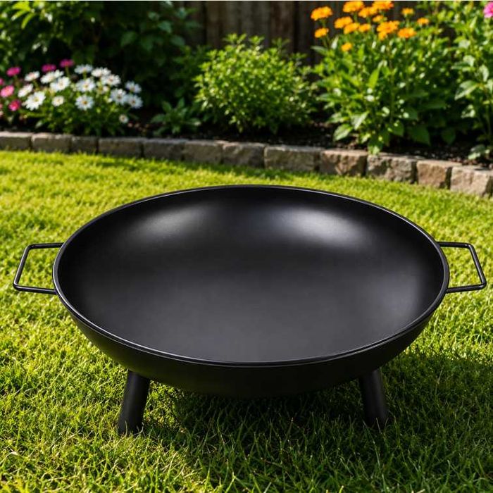 Palenisko Ogrodowe 60 cm / Misa na Ognisko Grill / Stalowe Solidne / Do Ogrodu lub Tarasu