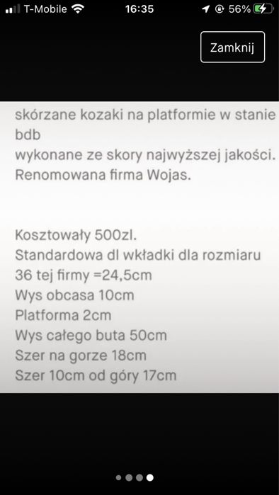 Czarne Kozaki 36 Wojas
