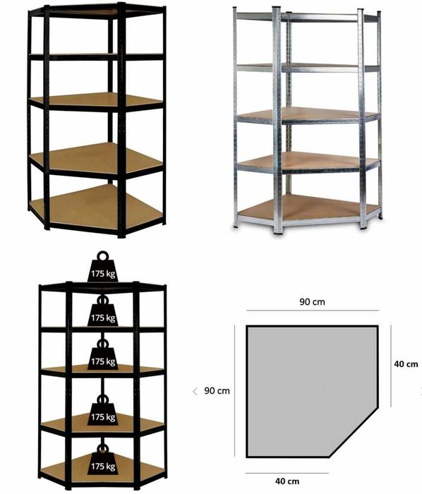 Стелаж металевий 180х90х40 см Збірний 875 кг ‼️ зі складу