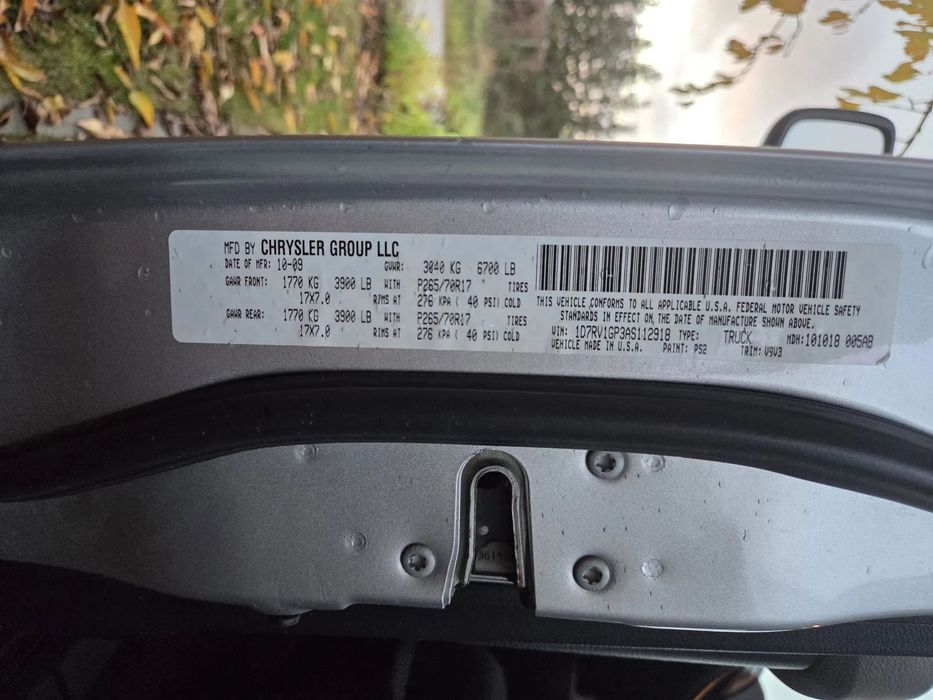 Dodge RAM 1500 4.7 4x4 LPG FV23%