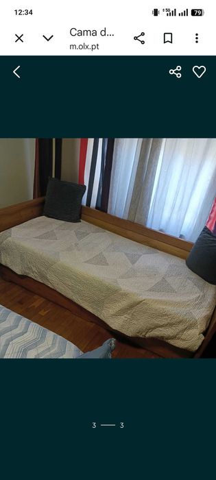 Cama individual em Madeira,com colchão,e dois  gavetoes por baixo, também tem outro estrado também em ótimo estado,fica duas camas.