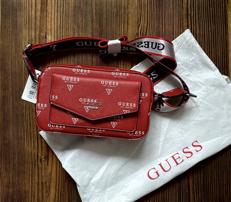 Сумка крос-боді жіноча Guess Factory Crossbody 982 Червона