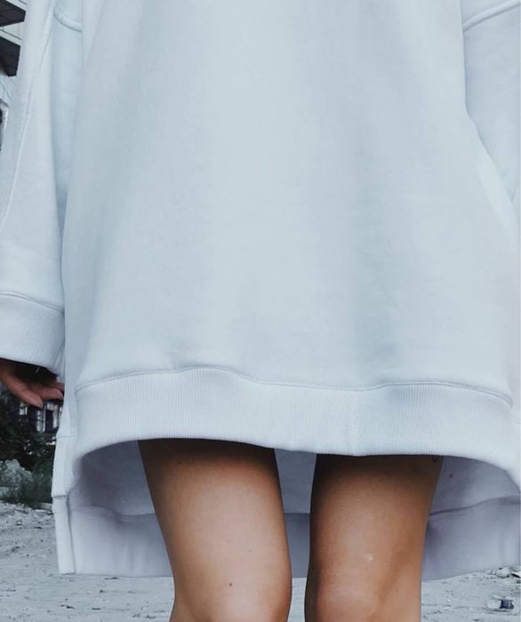 Худи на флисе белый