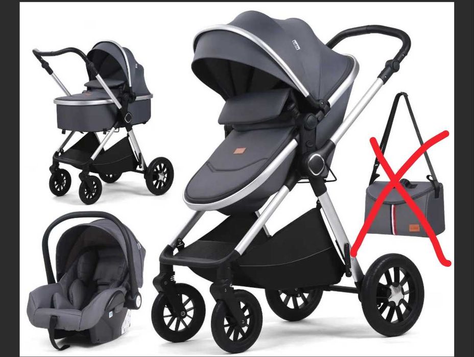 Коляска 3 в 1 Kidilo  трансформер  H2D (Grey)