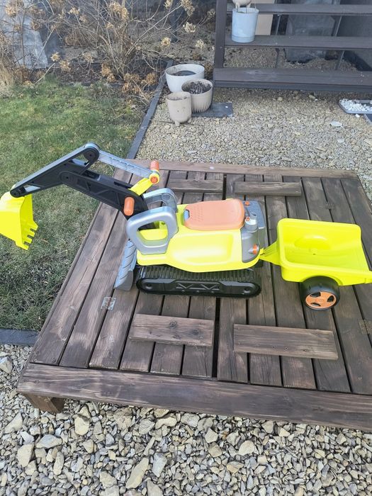 Koparka z przyczepką łazik pchacz dla dzieci do piaskownicy