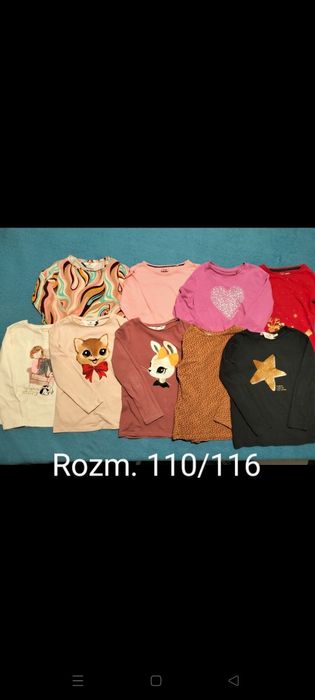 Koszulka koszulki 9 szt 110 116 H&M Cool Club długi długim paka paczka