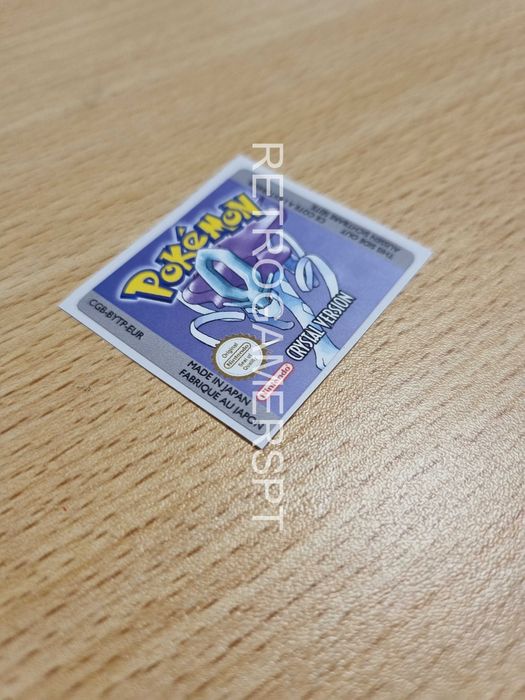 Label de reposição para Pokémon Crystal EUR