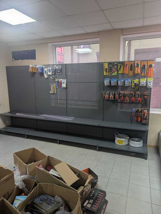 Торгові стелажі. Каса прилавок. Торгове обладнання. Вітрина стелаж