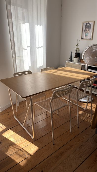 Mesa IKEA com tampo ANFALLARE + 4 cadeiras ADDE