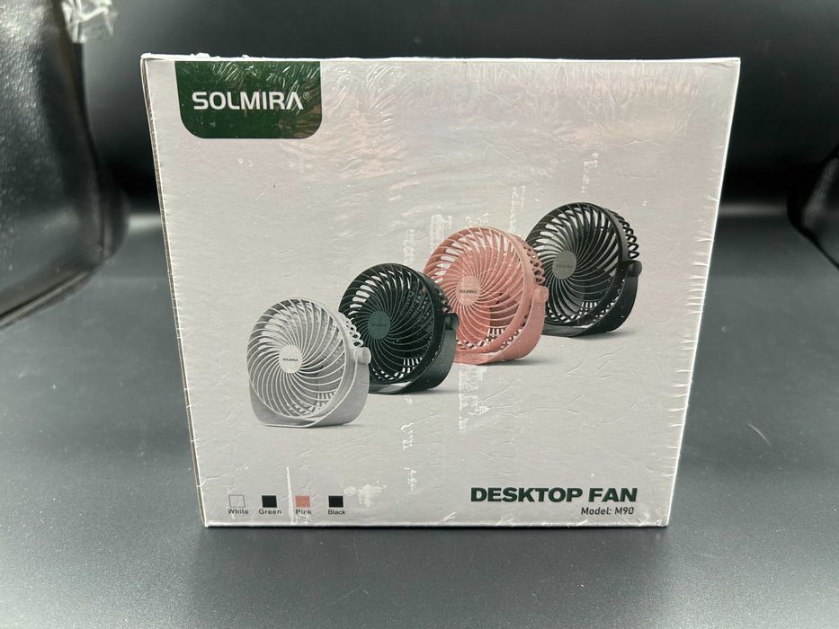 Biały bezprzewodowy wentylator biurkowy USB-C Cichy akumulator 2400mAh