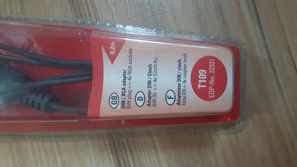 Adapter DIN/cinch Vivanco Audio adapter, 5-biegunowy wtyk DIN