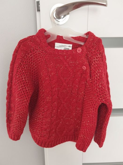 Sweterek świąteczny r.80
