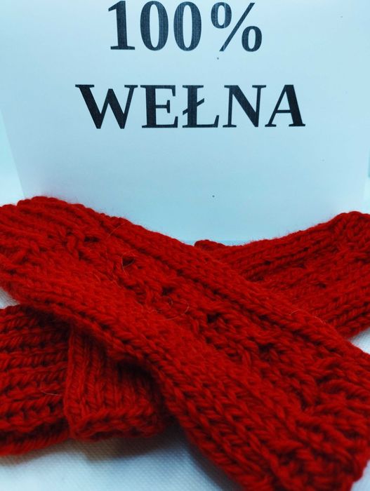 Mitenki; rękawiczki; 100% wełna; handmade