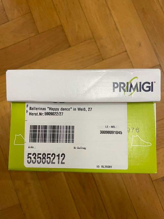 Primigi Happy Dance baleriny białe, nowe, r. 27