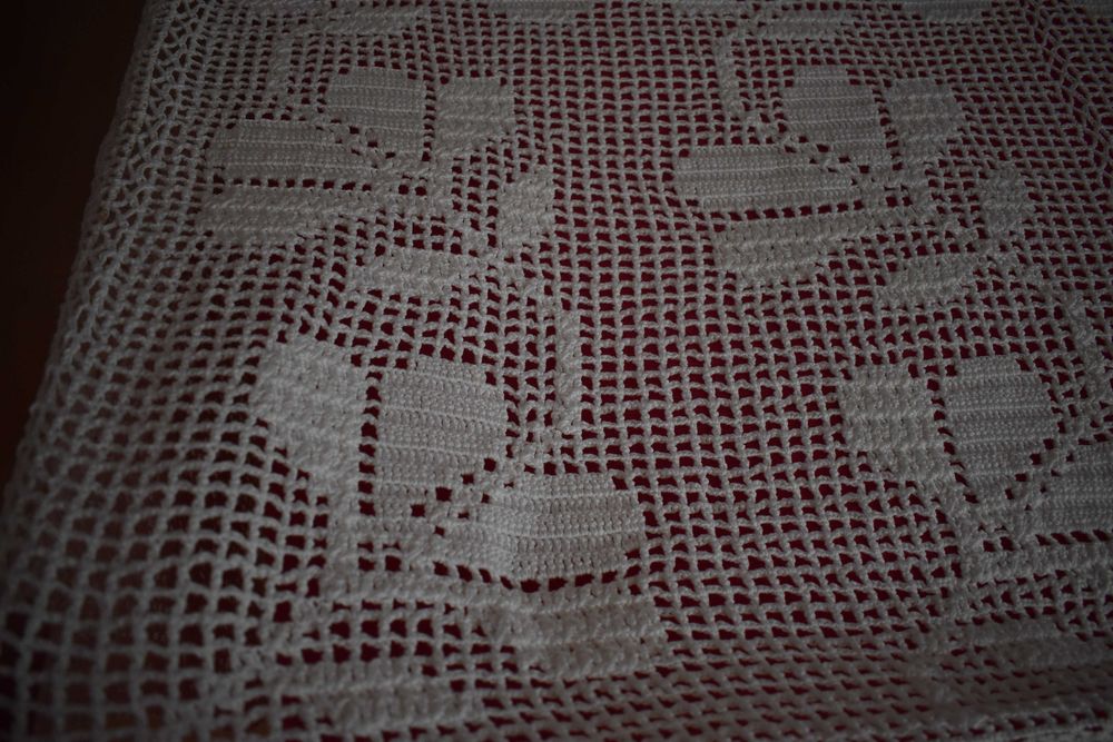 Colcha de renda antiga [Cama de casal]