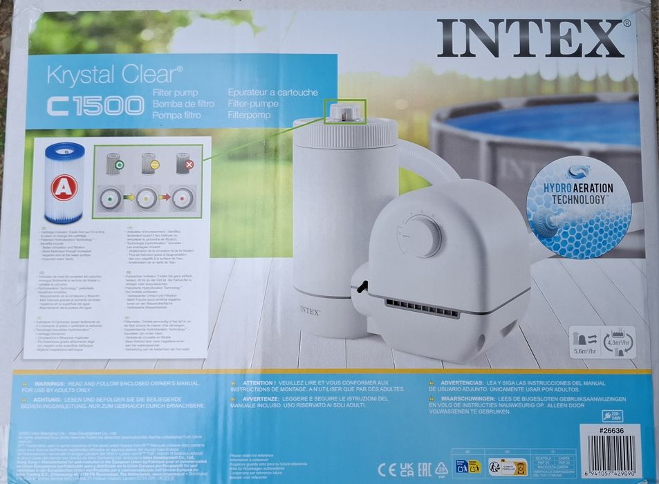 Basen Intex 3,66m + maty solarne +  akcesoria i chemia