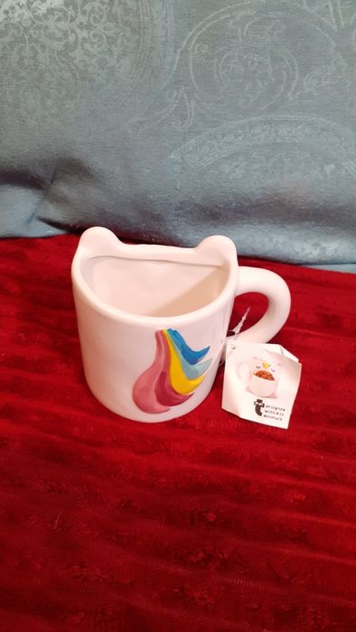 Caneca unicórnio compartimento bolacha tiger nova