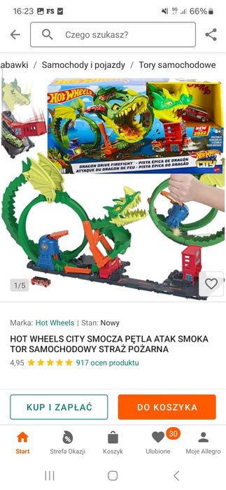 Tor Hot Wheels smocza pętla