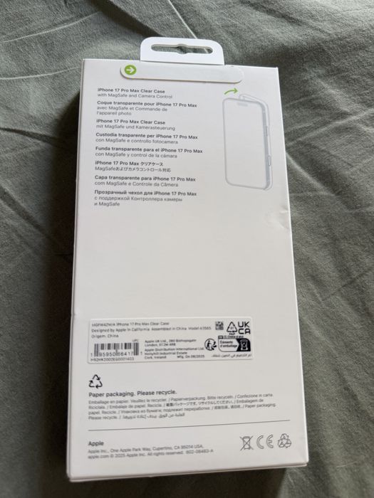 Capa Transparente Original Apple para iPhone 17 Pro Max