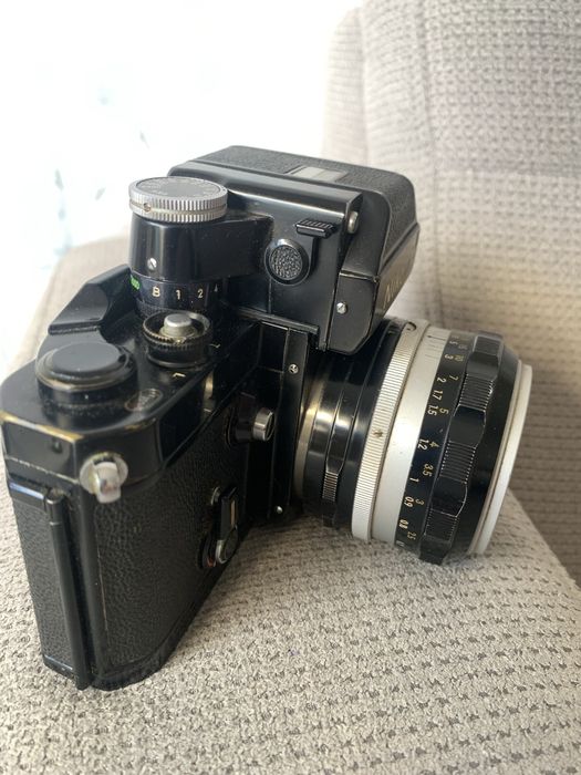Nikon F2 Photomic + Lente 50mm f/1.4+estojo em pele+adaptador macro