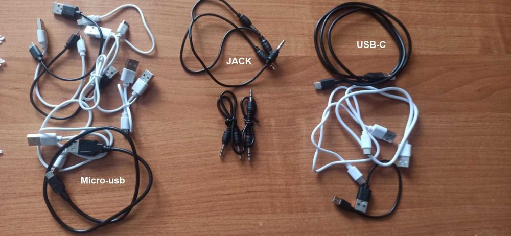 Kabel zasilający, euro scart ,  USB-C , micro-USB ,