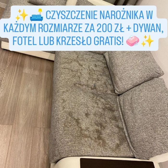 Pranie kanap / narożników / tapicerki / usuwanie zapachu i plam