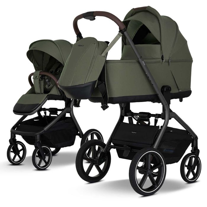 Wózek dziecięcy MY JUNIOR MAVI OLIVE GREEN (Składana Gondola) NOWOŚĆ