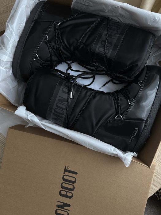 Високі мунбути Moon Boot Icon High Glance Black оригінал
