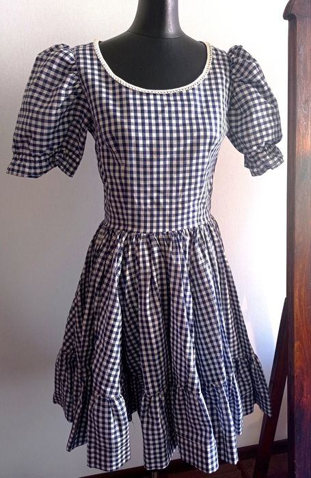 Винтажное ретро платье баварский австрийский стиль винтаж раритет