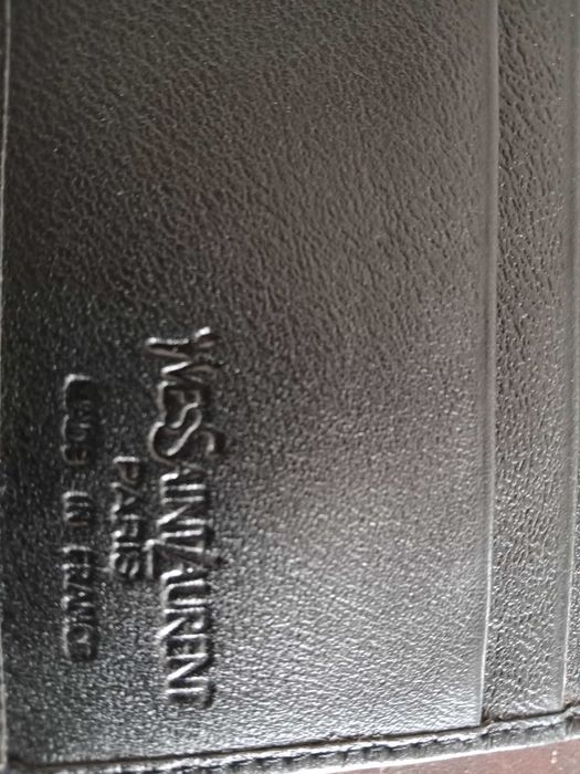 Carteira original (YSL) Yves Saint Laurent preta Made in Paris