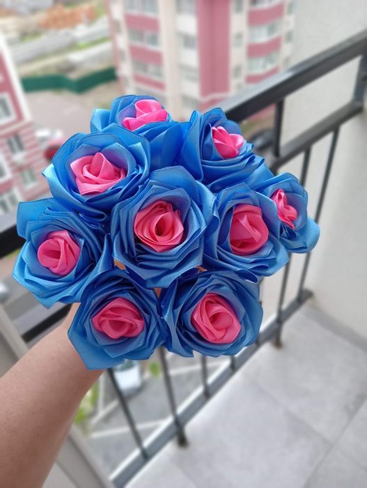 Букети з атласної стрічки