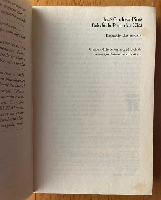 "Balada da Praia dos Cães" de José Cardoso Pires
