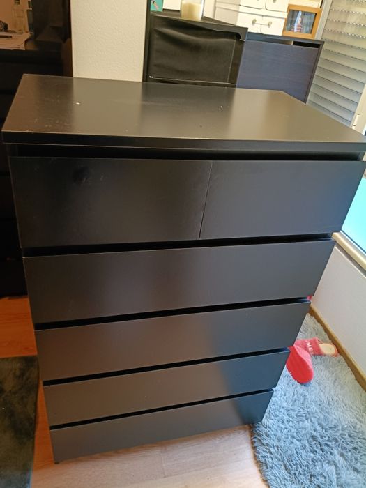 Comoda ikea preta 6 gavetas
