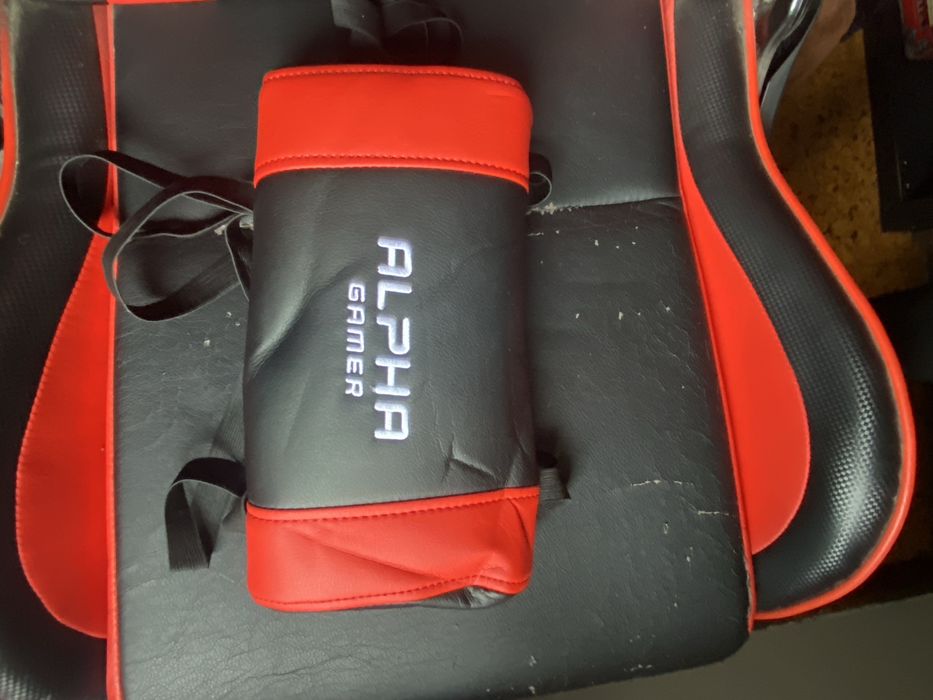Cadeira gaming Alpha Gamer Pollux Vermelha e Preta