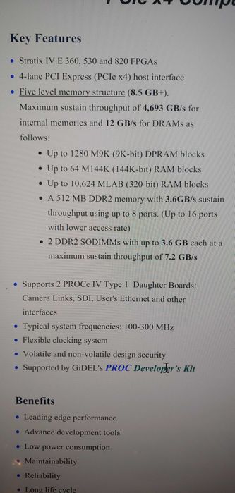 Плата розробника fpga GIDEL IV530-A