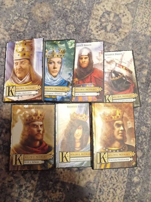 Maurice Druon Królowie przeklęci, 7 tomów, stan bdb, raz czytane