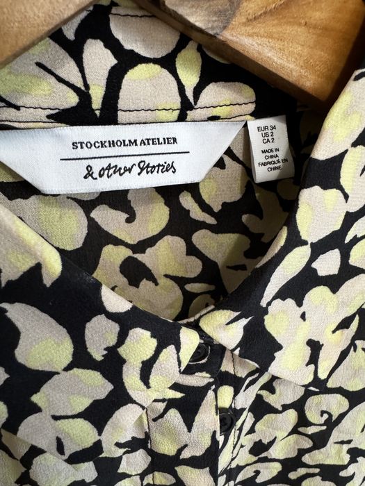 Шовкова сорочка прямого крою з натурального шовку & other stories