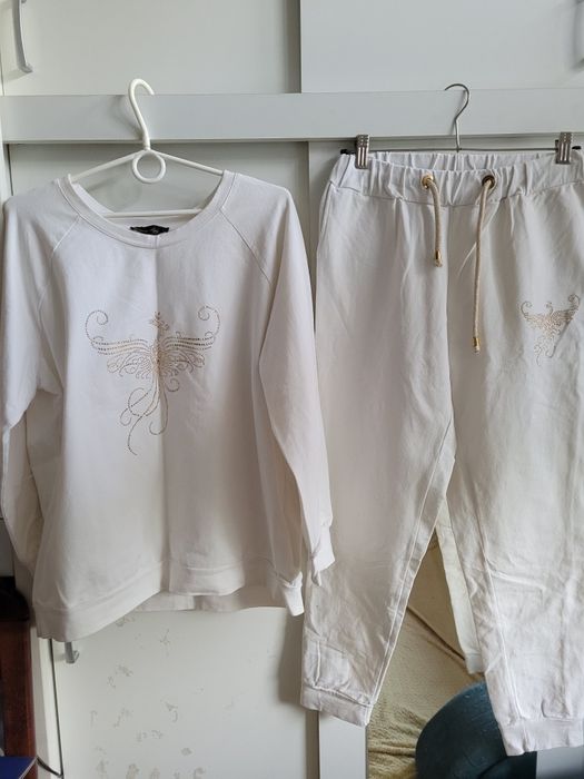 Dres kremowy ze złotym L/XL