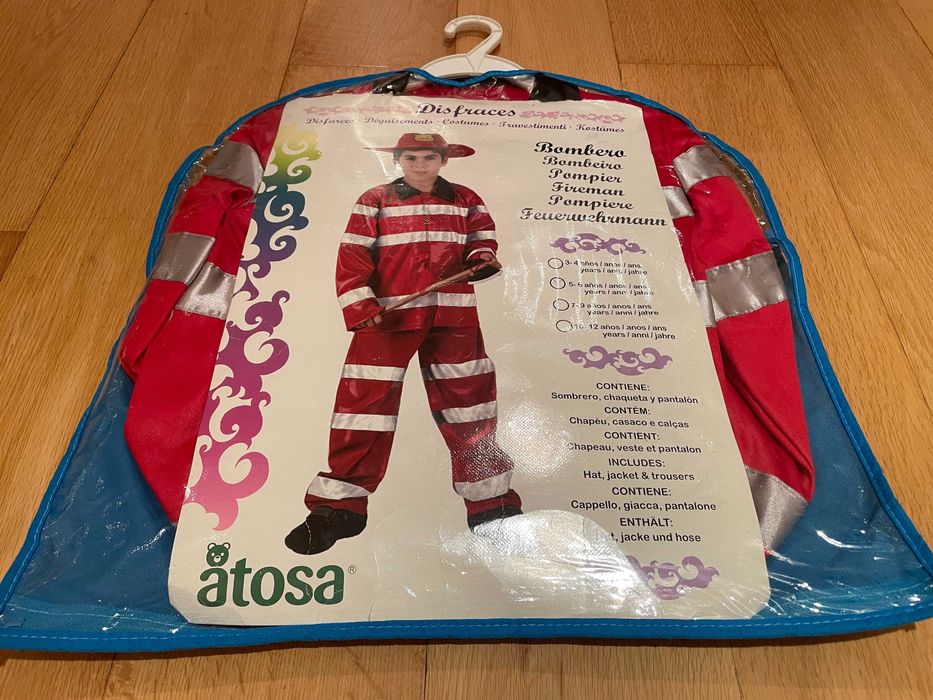 Fato de carnaval Bombeiro- 5/ 6 anos