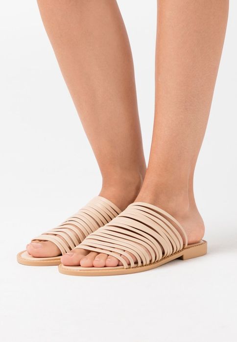 Bebo damskie beżowe buty klapki klasyczne 37 1byg