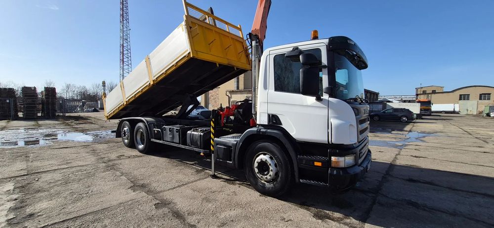 Scania P380  Scania P380 6x2 wywrotka z HDS Palfinger PK12000 |2005| manual | Euro4