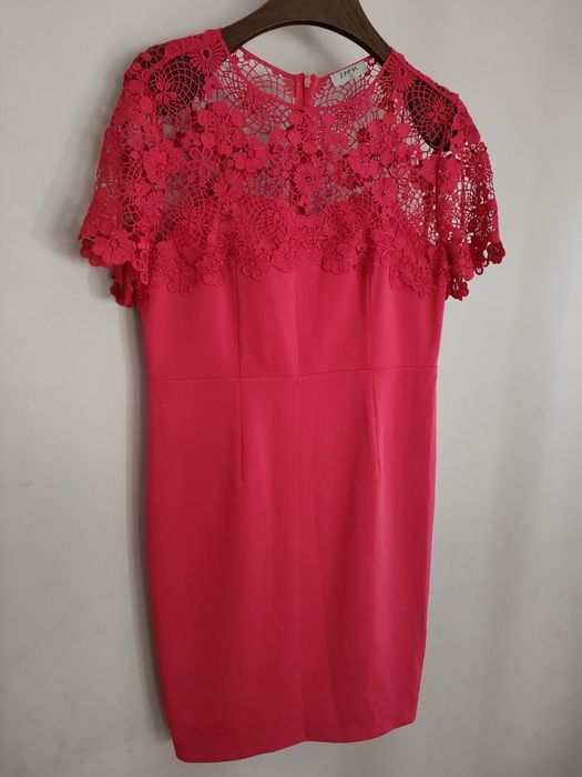 Soon sukienka elegancka malinowa rozm.14