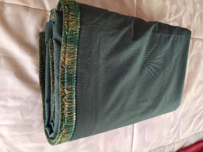 Natal - Toalha para mesa com debrum de cor "verde garrafa"