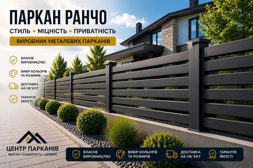 Паркан ранчо від виробника — різні кольори та розміри + доставка на обʼєкт