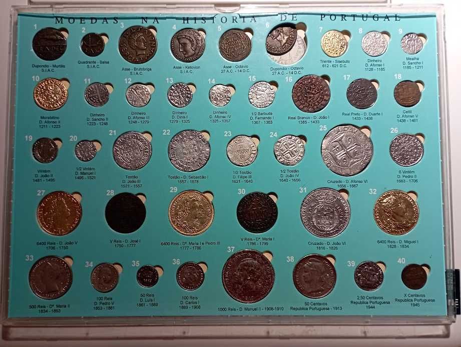Coleção de notas e moedas do Diário de Noticias