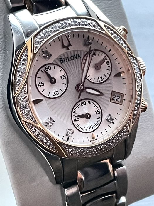 Годинник з 21 діамантами Bulova diamond diamonds часы с бриллмантами