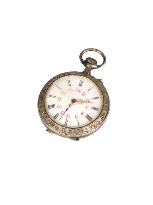 Conjunto 4 relógios de bolso antigos prata