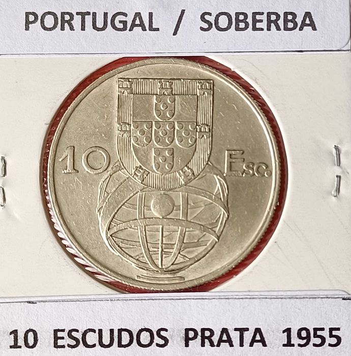 2 Moedas 10 escudos da 2ª República Portuguesa " Emissão Anual Prata "